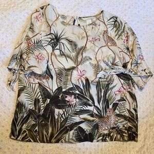 H&M jungle/Jaguar blouse